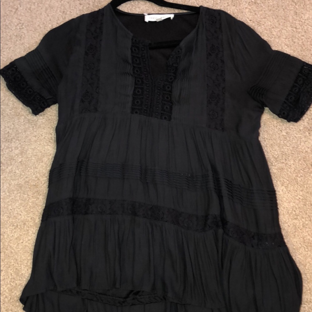 Embroidered Black Blouse